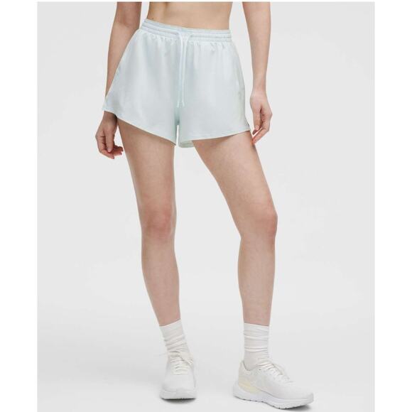 (6) Lululemon Pace Rival High-Rise Short 3" Mint Breeze - Picture 1 of 9